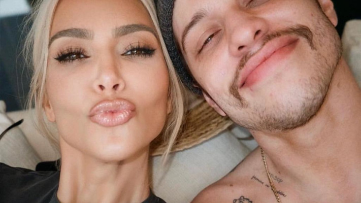 קים קרדשיאן ופיט דיווידסון (צילום: צילום מסך אינסטגרם)