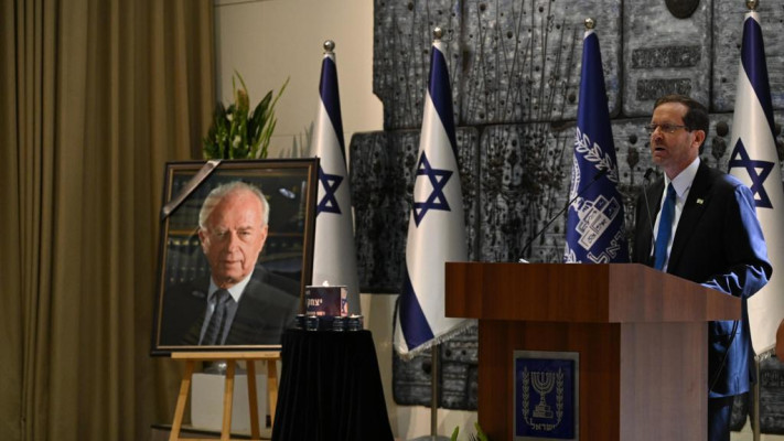 הנשיא הרצוג בטקס האזכרה לזכר רצח רבין