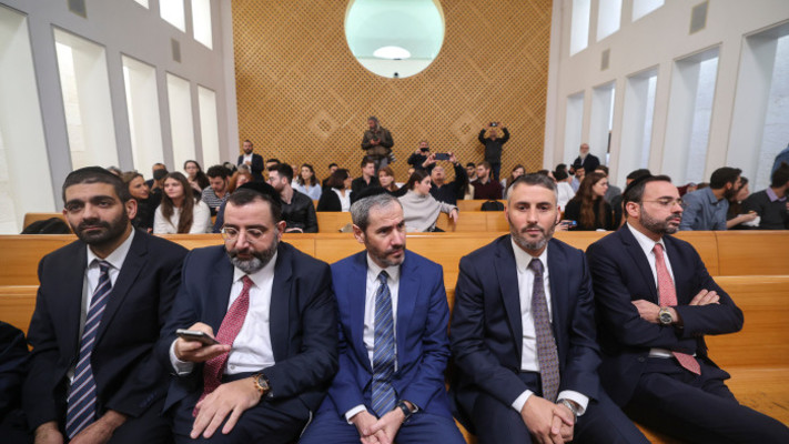 חברי ש''ס בדיון בבג''ץ בעניינו של דרעי (צילום: יונתן זינדל, פלאש 90)