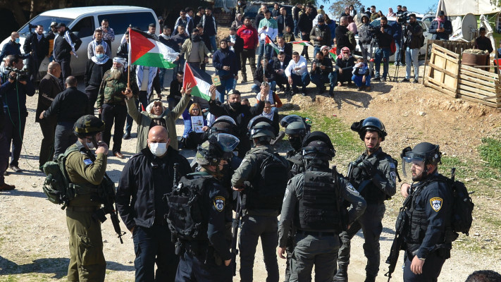 מפגן מחאה בחאן אל אחמר בשנה שעברה