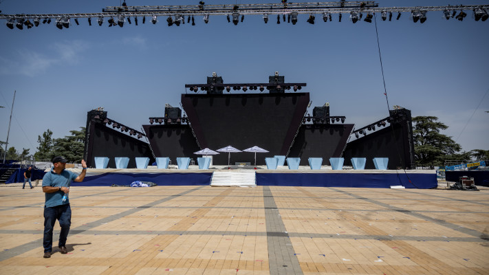 הכנות לטקס הדלקת המשואות