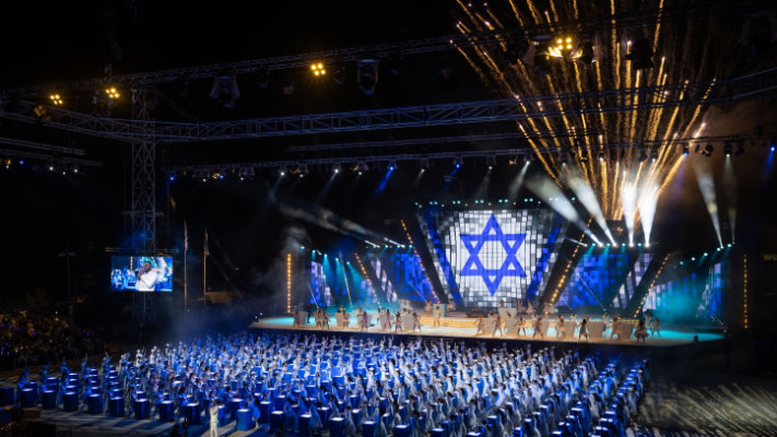 טקס המשואות ביום העצמאות (צילום: יונתן זינדל פלאש 90)