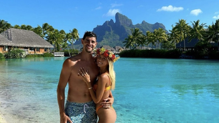 מישל גרציג וטיבו קורטואה חוגגים ירח דבש (צילום: צילום מסך אינסטגרם)