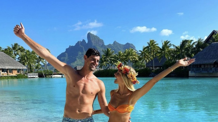 מישל גרציג וטיבו קורטואה חוגגים ירח דבש (צילום: צילום מסך אינסטגרם)