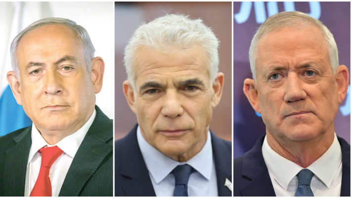 בני גנץ, יאיר לפיד, בנימין נתניהו