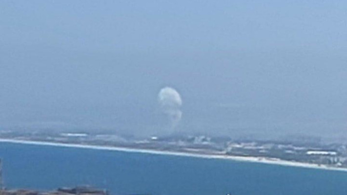 פטריית עשן בנמל חיפה