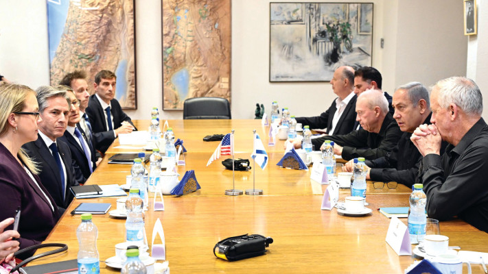 גנץ גלנט ונתניהו בישיבה עם בלינקן