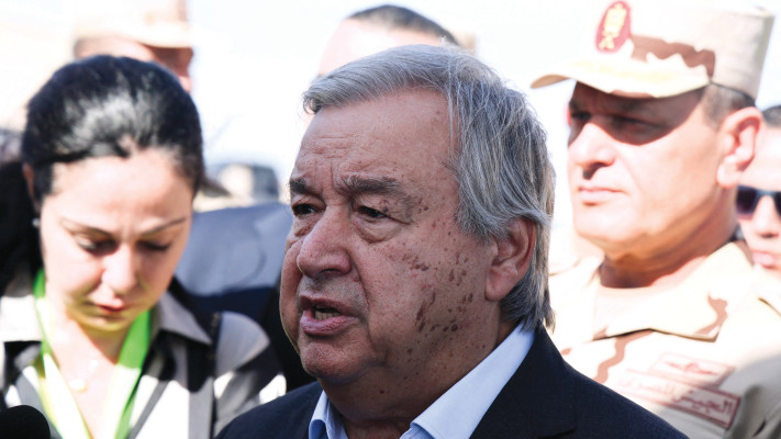 מזכל האום אנטוניו גוטרש לאחר ביקורו בעזה