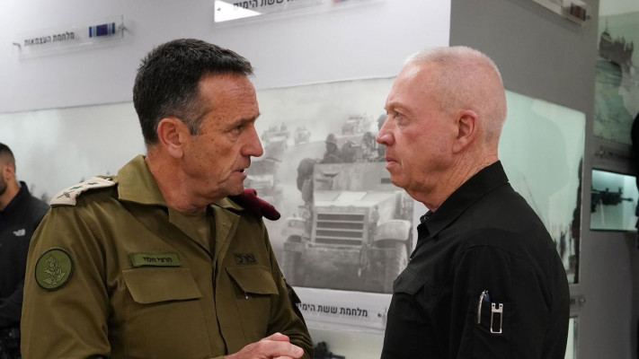 יואב גלנט, הרצי הלוי (צילום: אריאל חרמוני)