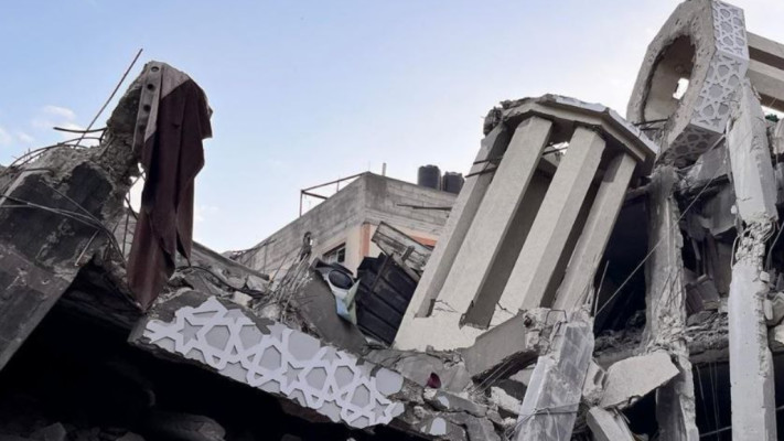 מסגד שהופצץ בג'באליה (צילום: רשתות ערביות, שימוש לפי סעיף 27 א')