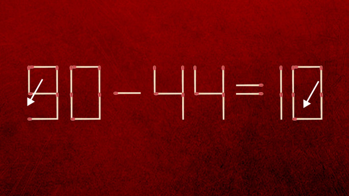 הזיזו את שני הגפרורים הבאים למיקום המסומן