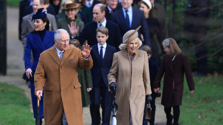 משפחת המלוכה בצעידה השנתית שלהם (צילום: Stephen Pond gettyimages)