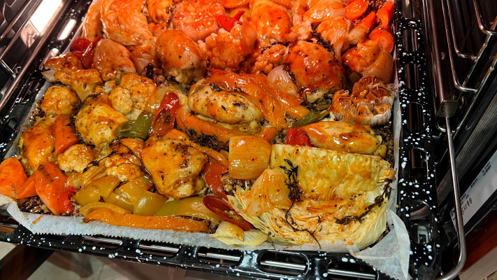 פרגיות רגע לפני האפייה עם רוטב