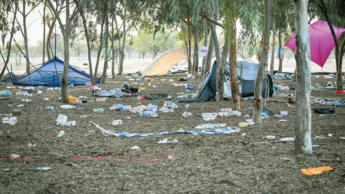מתחם המסיבה ברעים לאחר הטבח