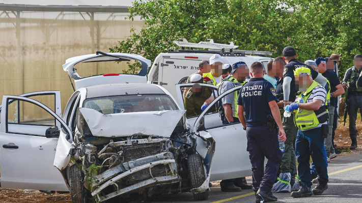 זירת הפיגוע בו נרצחו לאה, מאיה ורינה די