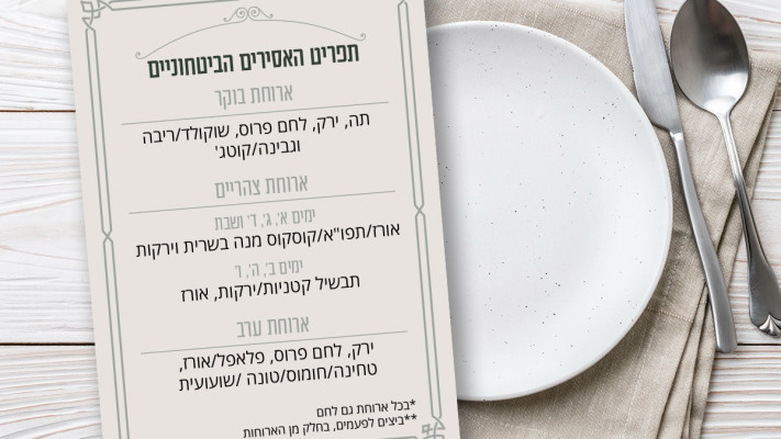 תפריט האסירים הביטחוניים