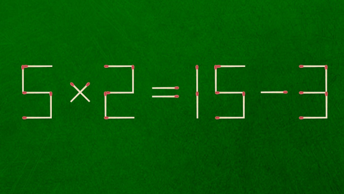 הזיזו רק גפרור אחד כדי לפתור את התרגיל הזה