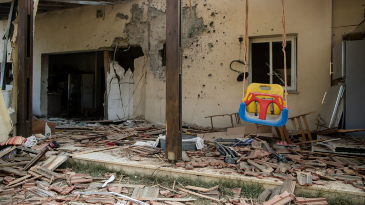 ההרס בבארי (צילום:  Amir Levy/Getty Images)