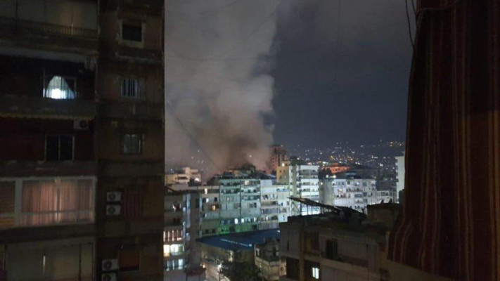 הפיצוץ בביירות, מבט מרחוק (צילום: רשתות חברתיות)