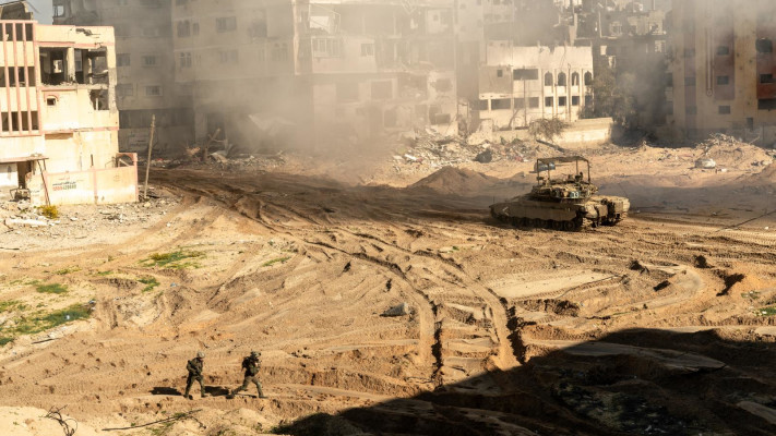 פעילות כוחות צוות הקרב של חטיבת יפתח ברצועת עזה (צילום: דובר צה''ל)
