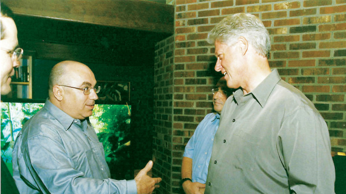 יוסי גנוסר וביל קלינטון בקמפ דיוויד