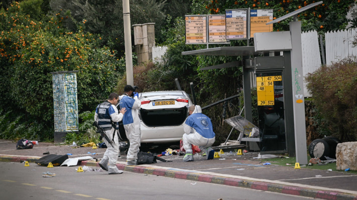 זירת הפיגוע ברעננה