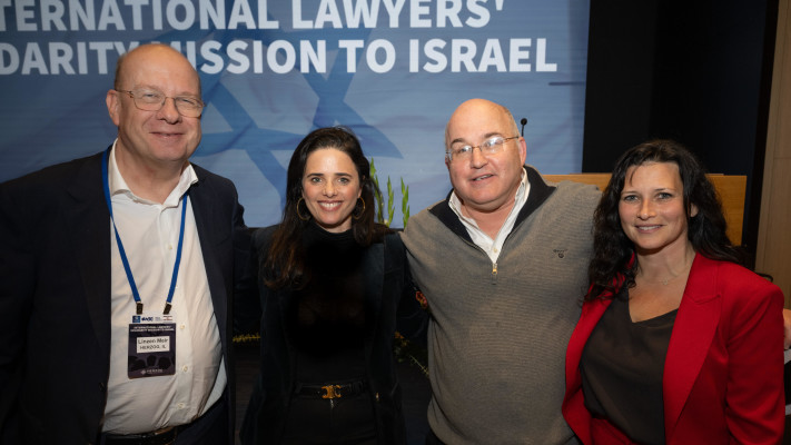 שרה פרידמן, דניאל רייזנר, איילת שקד, מאיר לינזן (צילום: שחר עזרן)