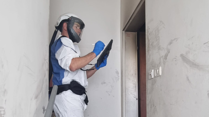 זירת השריפה בתל אביב