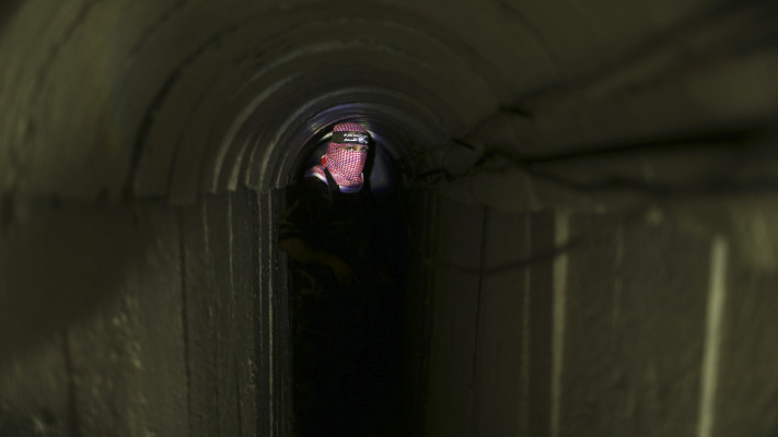 המנהרות של מחבלי חמאס (צילום: REUTERS/Mohammed Salem)