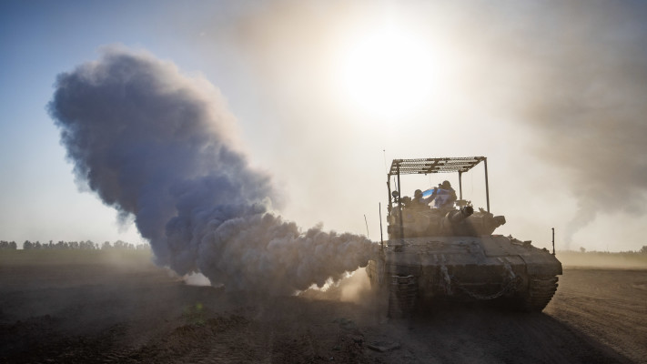 טנק סמוך לגבול עם עזה