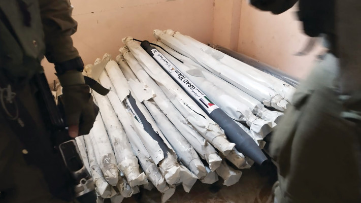 נשק ותחמושת שתפסו לוחמי חטיבה 261 ברצועת עזה