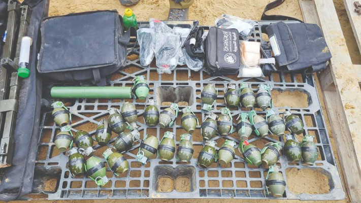 תחמושת שתפסו לוחמי החטיבה ברצועת עזה