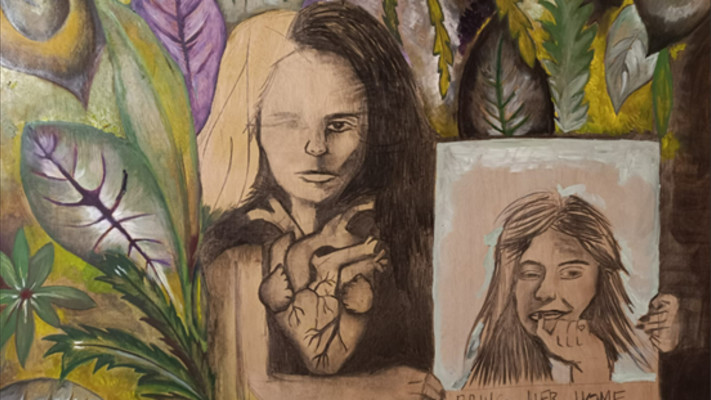 יצירה מורן יעקב דיוקנה של עדן זכריה זל ואימה אורן