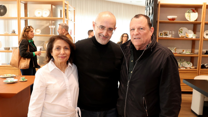 עודד חלף, בני מורן, סולנג הנדלר (צילום: איציק בירן)