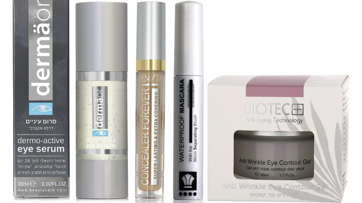 קומפוזיציה מוצרי עיניים ברשת ביוטיקייר