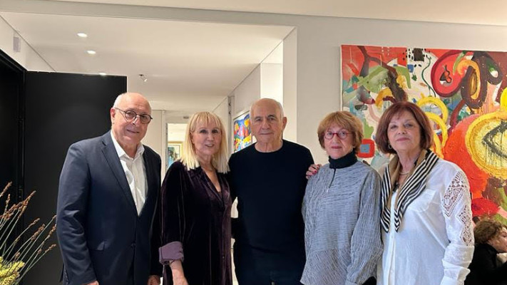 לאה רוטשטיין, סוזן לנדאו, ישראל מקוב, בלה לוסטיג, יצחק מלכו (צילום: אביבה מגל)