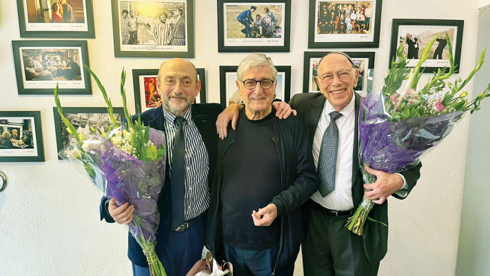מימין: ברוך ברלינר, אלכס אנסקי ונחום סלוציקר (צילום: יח''צ)