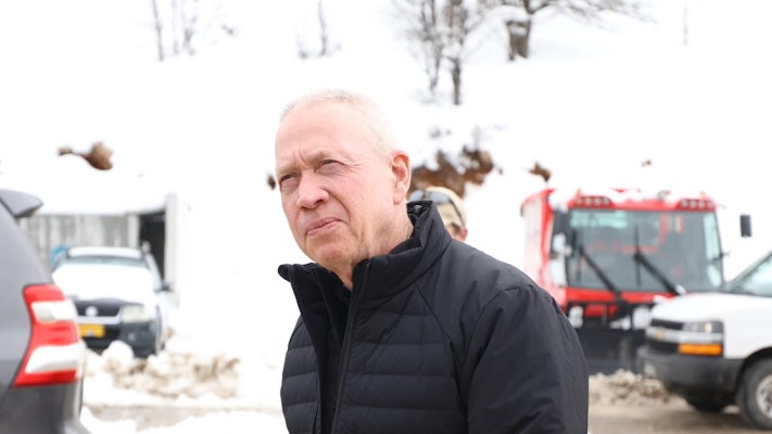 שר הביטחון יואב גלנט בחרמון