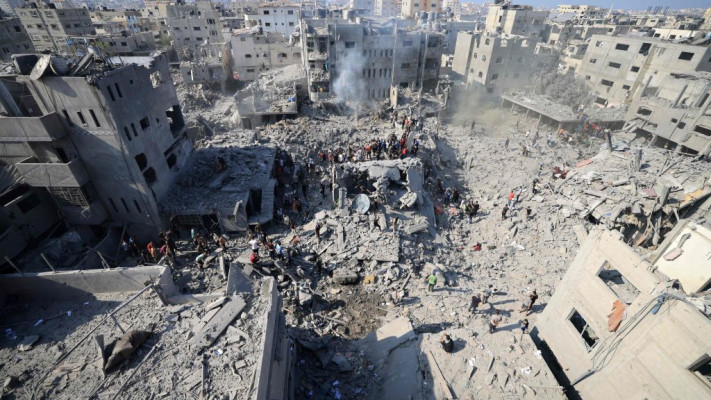 ההרס באל-בורייג (צילום: מחמוד חמס, AFP/gettyimages)