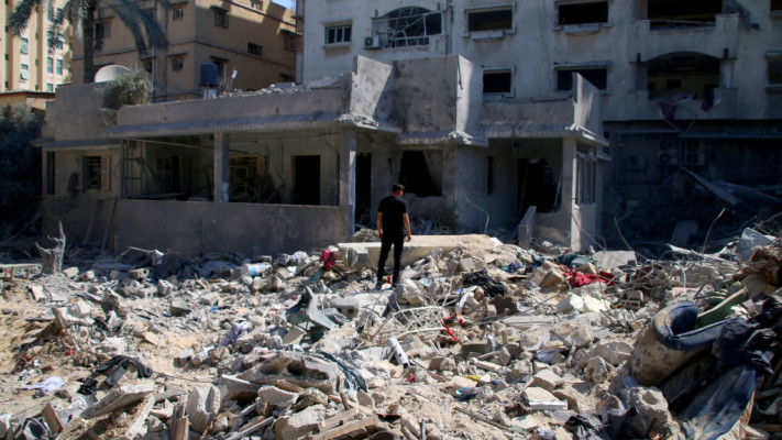 ההרס בעזה, ח'אן יונס (צילום:  Ahmad Hasaballah/Getty Images)