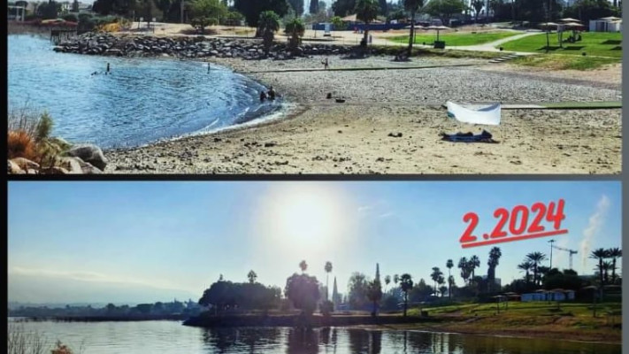 הכנרת - הבדל של ארבעה חודשים