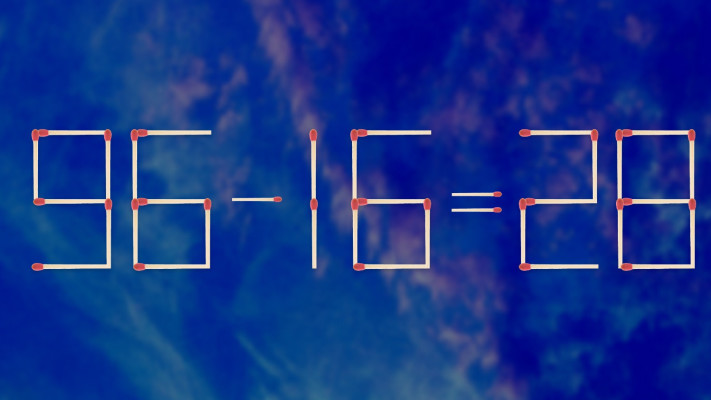 הסירו רק שני גפרורים כדי לתקן את התרגיל הזה