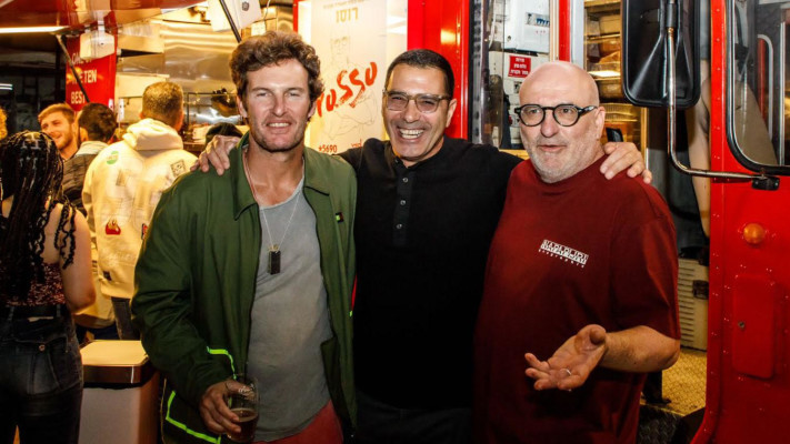 ארז קומרובסקי, איתן טרבלוס ואנחל בונני (צילום: שי לי עוזיאל)