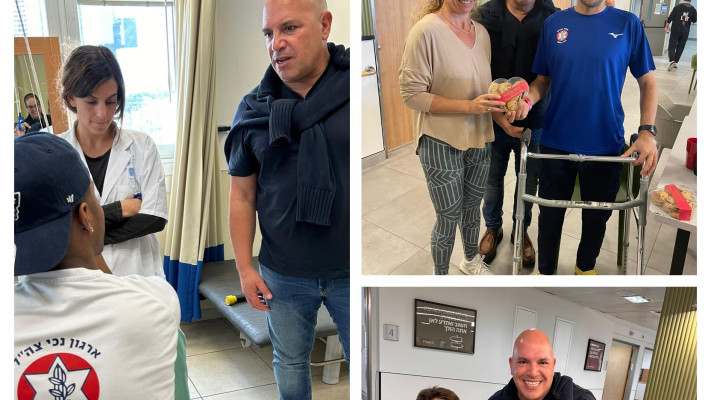 באהבה. מיקי שמו מבקר את פצועי המלחמה לכבוד הולנטיין