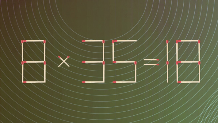 הזיזו שני גפרורים כדי לפתור את התרגיל