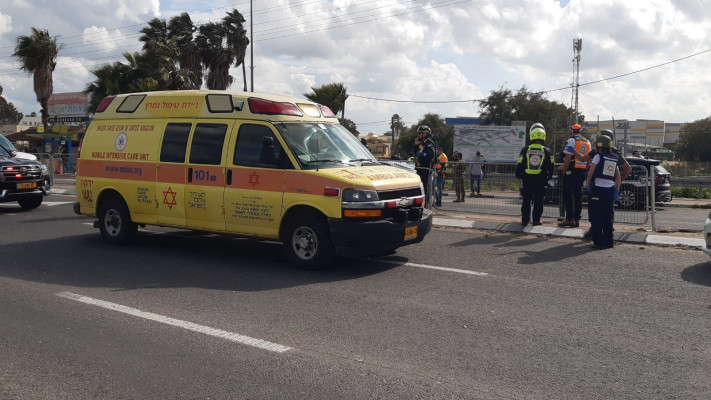 זירת פיגוע הירי בצומת מסמיה (צילום: דוברות מד''א)