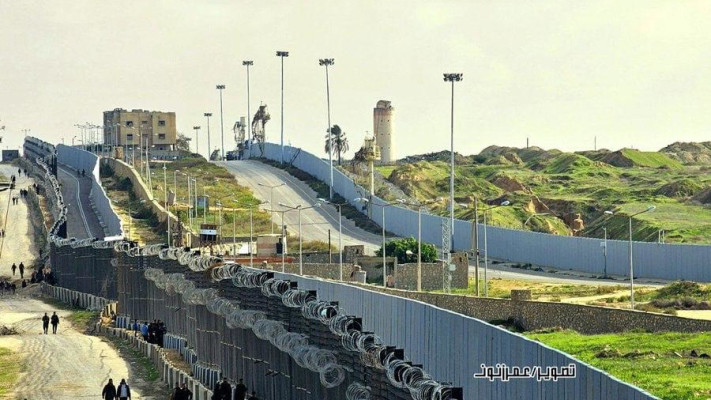 צילום גדר גבול מצרים מהצד הפלסטיני