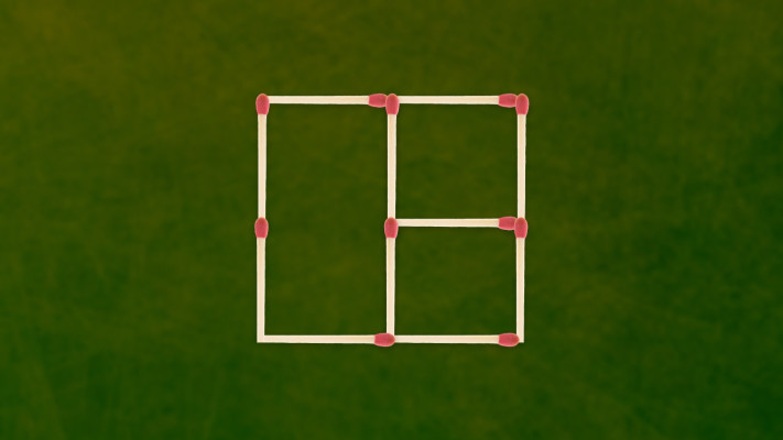 צרו שני ריבועים מסך כל הגפרורים שלפניכם