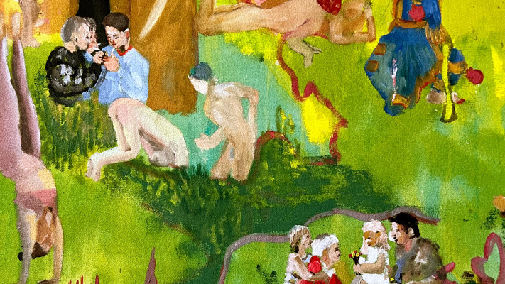 אנסטסיה ניקולינה, פרט מתוך טריפטיכון גן שעשועים, 2023