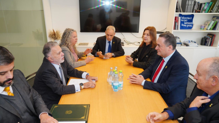 ישראל כ''ץ ושגריר ברזיל בישראל פדריקו מאייר